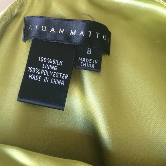 Aidan Mattox Green Dress